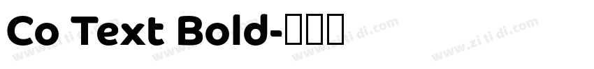 Co Text Bold字体转换